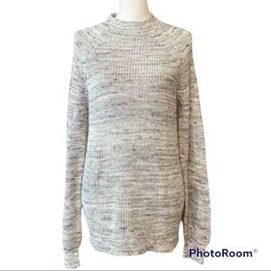 Caslon space dye sweater grey/ivory combo NWT XS